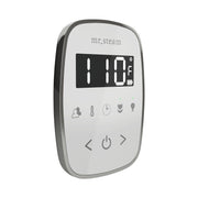 TempoFlex Steam Shower Control and Steamhead in White Brilliant Black — White - Brilliant Black