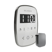 TempoFlex Steam Shower Control and Steamhead in White Brilliant Black — White - Brilliant Black