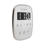 TempoFlex Steam Shower Control and Steamhead in White Brushed Nickel — White - Brushed Nickel