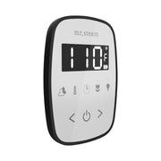 TempoFlex Steam Shower Control and Steamhead in White Matte Black — White - Matte Black