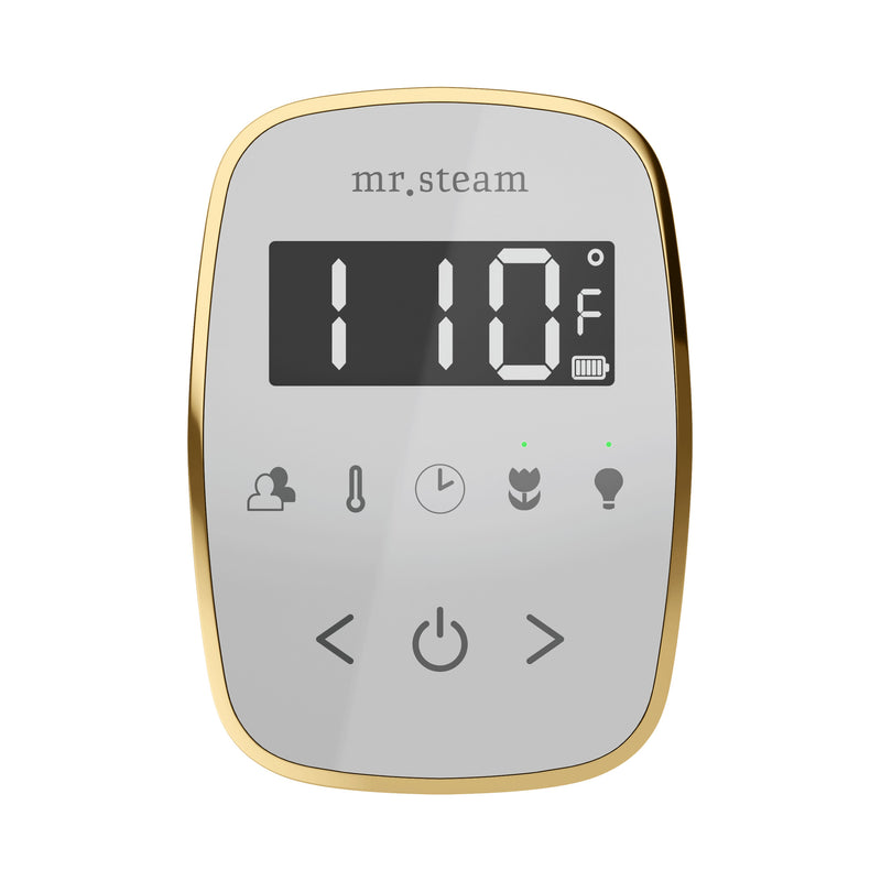 TempoFlex Steam Shower Control and Steamhead in White Oil-Rubbed Bronze — White - Oil-Rubbed Bronze