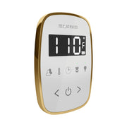 TempoFlex Steam Shower Control and Steamhead in White Polished Brass — White - Polished Brass