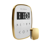 TempoFlex Steam Shower Control and Steamhead in White Polished Brass — White - Polished Brass