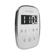 TempoFlex Steam Shower Control and Steamhead in White Polished Chrome — White - Polished Chrome