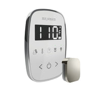 TempoFlex Steam Shower Control and Steamhead in White Polished Chrome — White - Polished Chrome