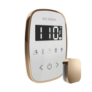 TempoFlex Steam Shower Control and Steamhead in White Polished Gold — White - Polished Gold