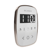 TempoFlex Steam Shower Control and Steamhead in White Polished Nickel — White - Polished Nickel