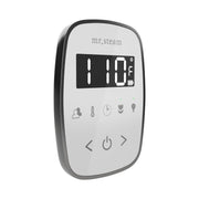 TempoFlex Steam Shower Control and Steamhead in White Satin Steel — White - Satin Steel