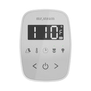 ButlerFlex Max Steam Shower Control Package with TempoFlex Control and Linear Steamhead in White Satin Steel — White - Satin Steel