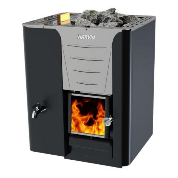 Harvia ProSauna 24.1kW: Wood Stove with Water Tank