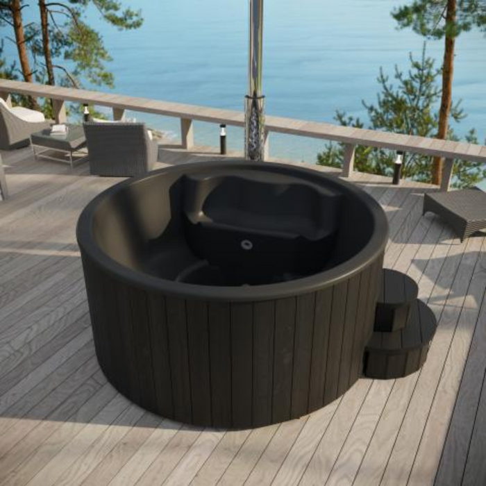 SaunaLife Model S4 Outdoor Wood-Burning Hot Tub