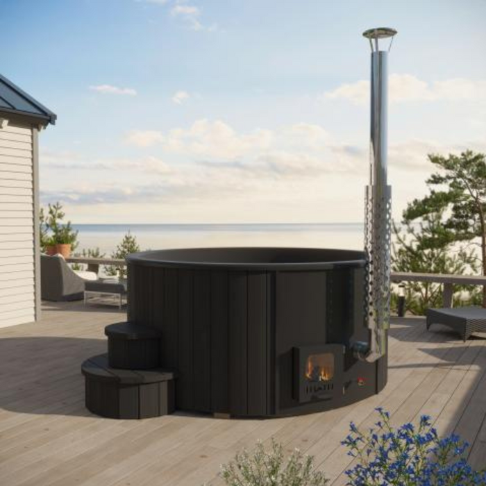 SaunaLife Model S4 Outdoor Wood-Burning Hot Tub