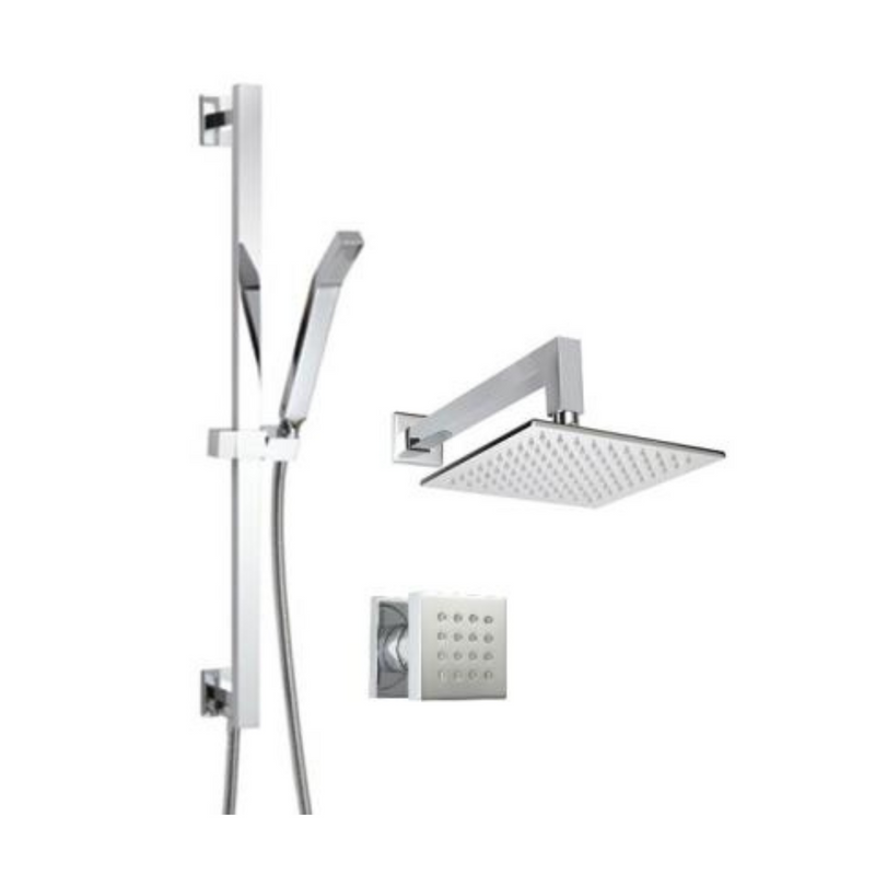 ThermaSol Square Shower Package: Contemporary Comfort