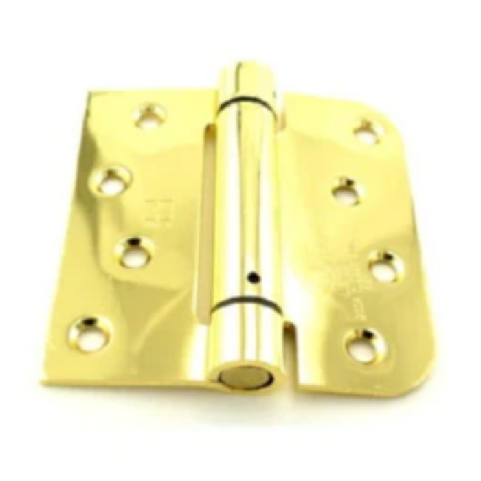 Steel Spring Hinge with Adjustable Tension - 4" x 4" Square Corner