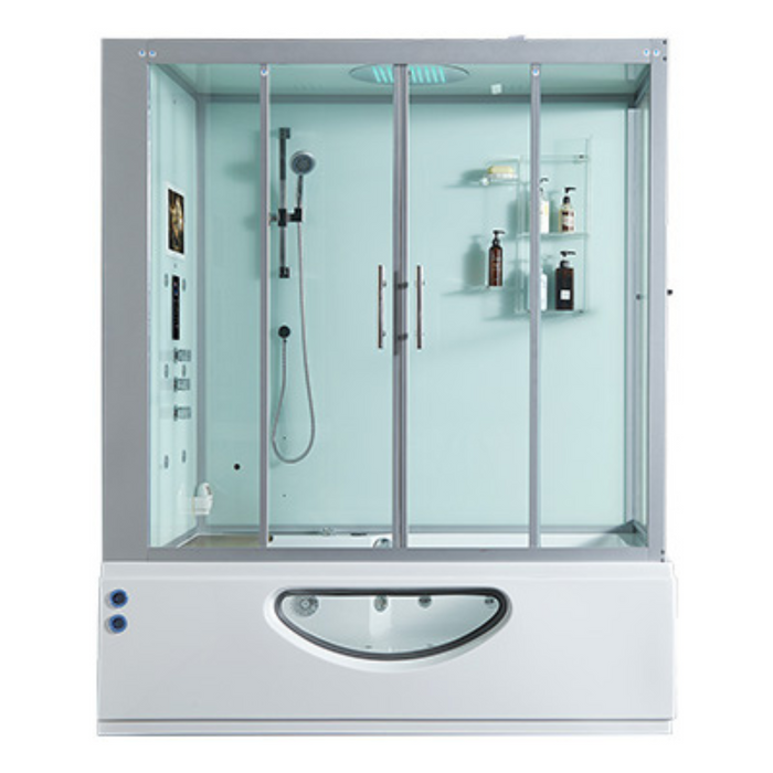 Catania Smart Steam Shower - 27 Jets, 12" TV, Bluetooth, 10-Year Warranty