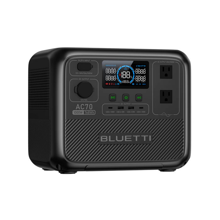 BLUETTI AC70 Portable Power Station | 1000W 768Wh