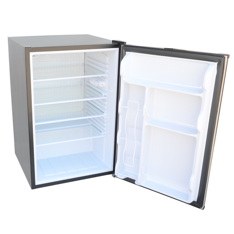 Built-In Outdoor Kitchen Refrigerator with Temp Control Soda Rack and Lights