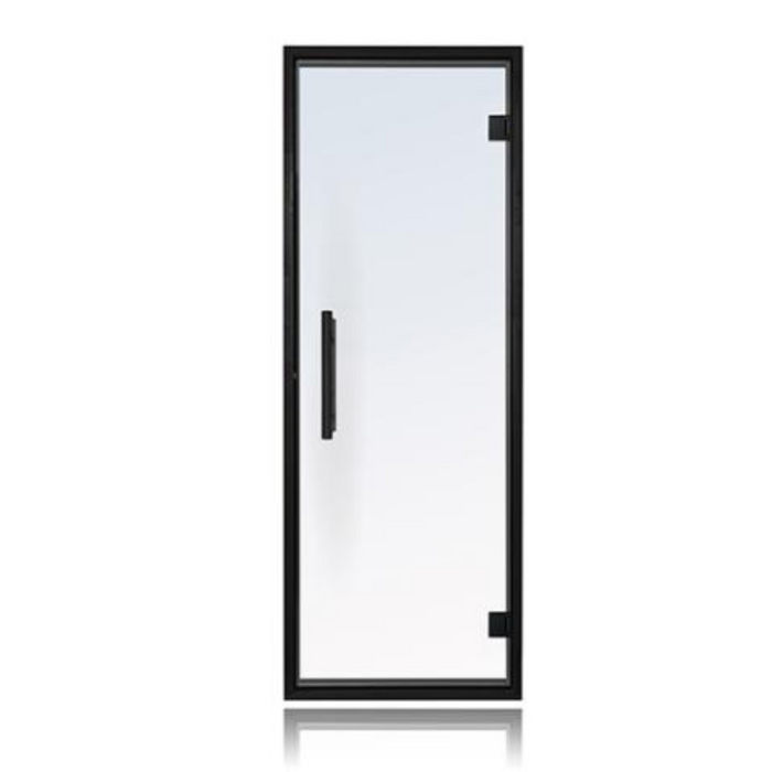 Prosaunas 24x73 Clear Glass Sauna Door with Black Alder Frame