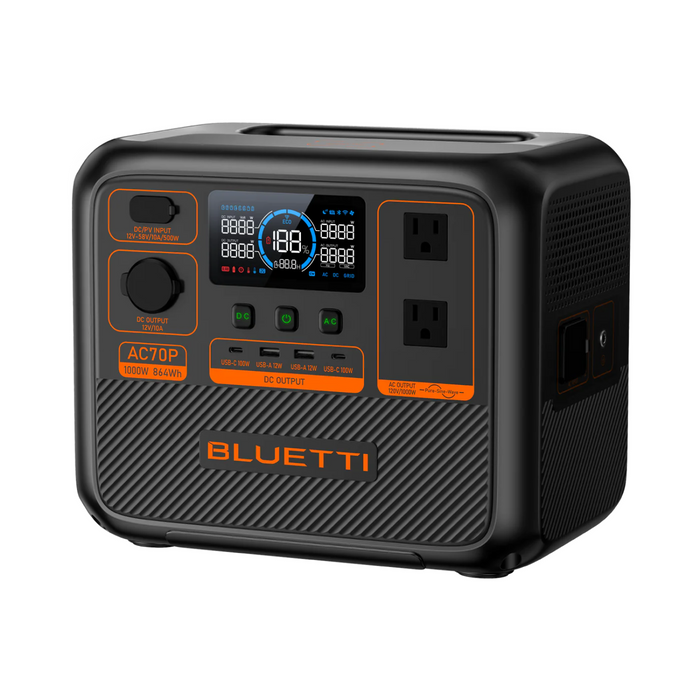 BLUETTI AC70P Portable Power Station | 1000W 864Wh