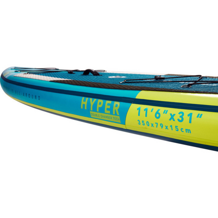 Aqua Marina Hyper - Touring Inflatable Stand-Up Paddleboard (iSUP) with Coil Leash