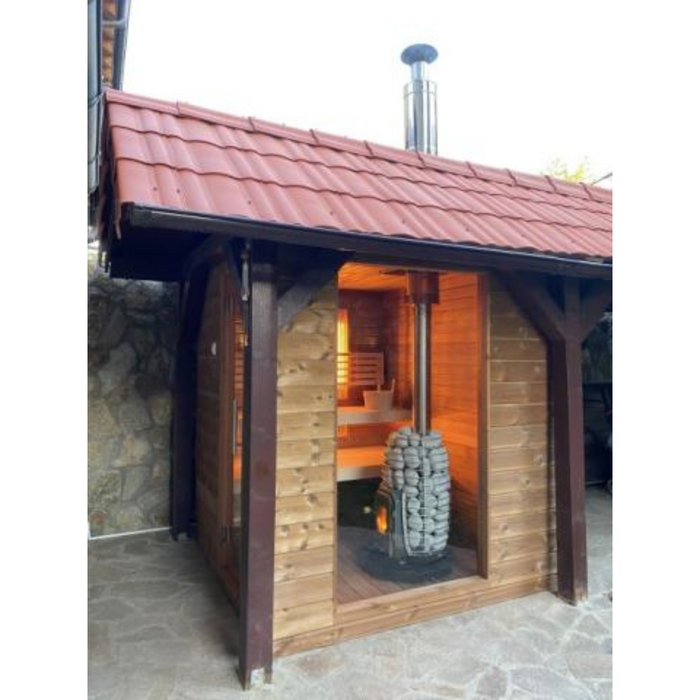 HUUM Sauna Wood Stove Chimney Set, Thru-Ceiling