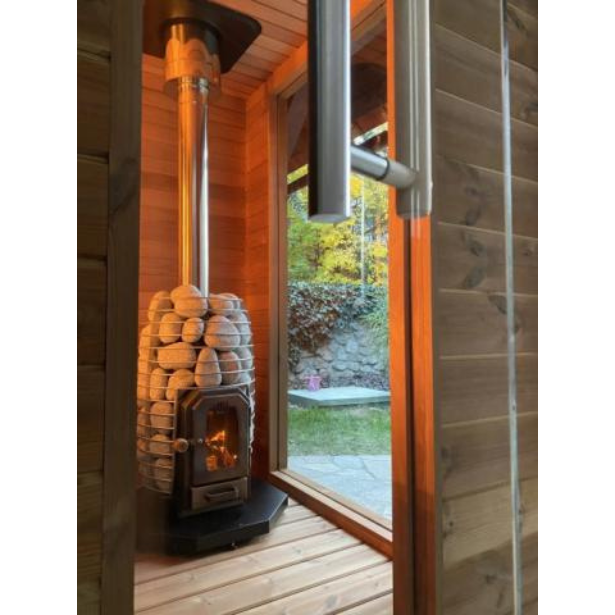 HUUM Sauna Wood Stove Chimney Set, Thru-Ceiling - Thumbnail 3