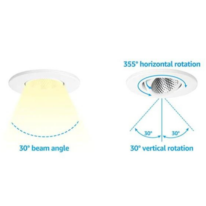 3-Inch Gimbal LED Downlight with Junction Box