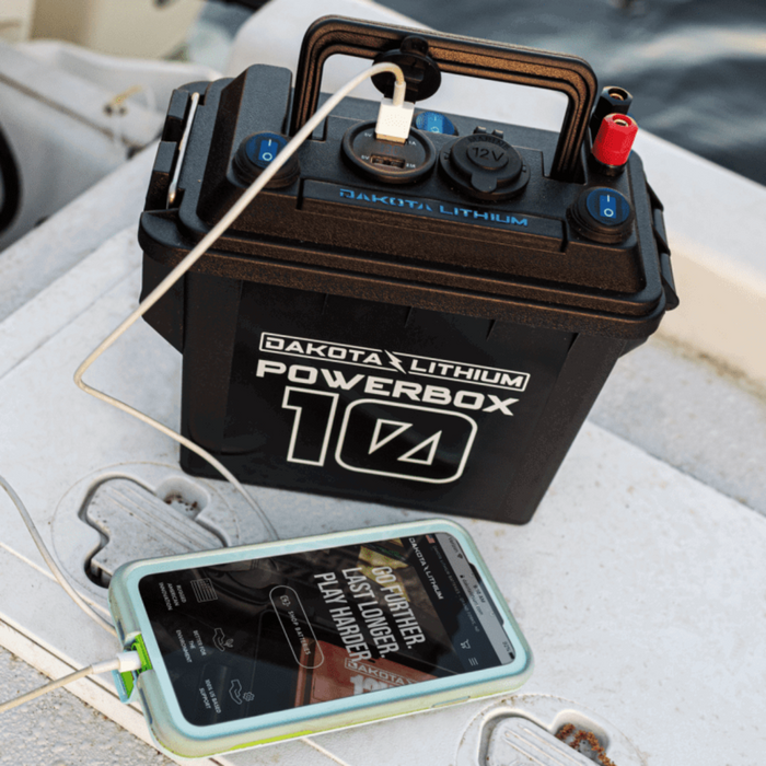 Dakota Lithium Powerbox 10 – Portable 12V 10Ah Power Station for Camping, Fishing, and Off-Grid Adventures