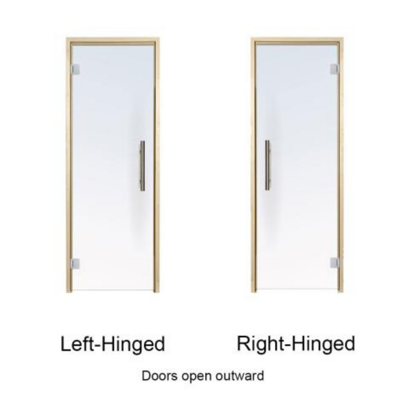 Prosaunas 36x81 Clear ADA Glass Sauna Door with Aspen Frame