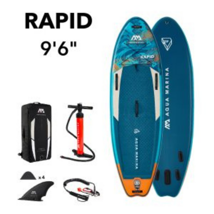 Aqua Marina RAPID Inflatable Whitewater Stand-Up Paddleboard (iSUP) - Versatile Rapids Adventure