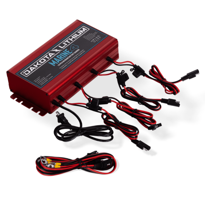 Marine 4 Bank, 40-Amp (10-Amp Per Bank) 12V Onboard Lithium Battery Charger