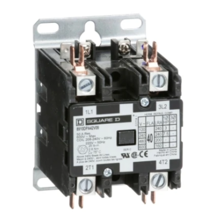 2 Pole, 40 Amp, 208-240V Contactor for Sauna Control Box