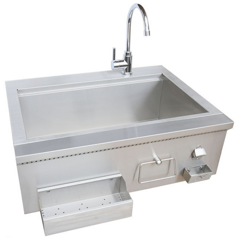30" Built-In Bartender Cocktail Station With Sink Bottle Opener and Ice Chest