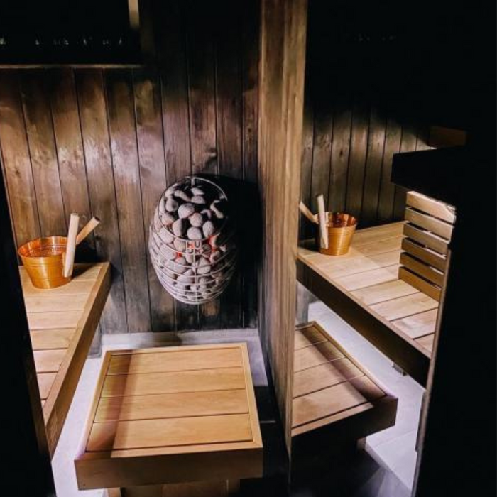 HUUM Drop 7.5kW Electric Sauna Heater Package with 122 lbs of Sauna Stones