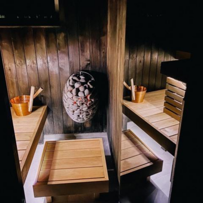 HUUM Drop 9.0kW Electric Sauna Heater Package with 122 lbs of Stones