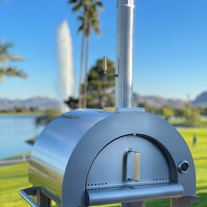 Built-In Kokomo 32” Wood Fired Stainless Steel Pizza Oven