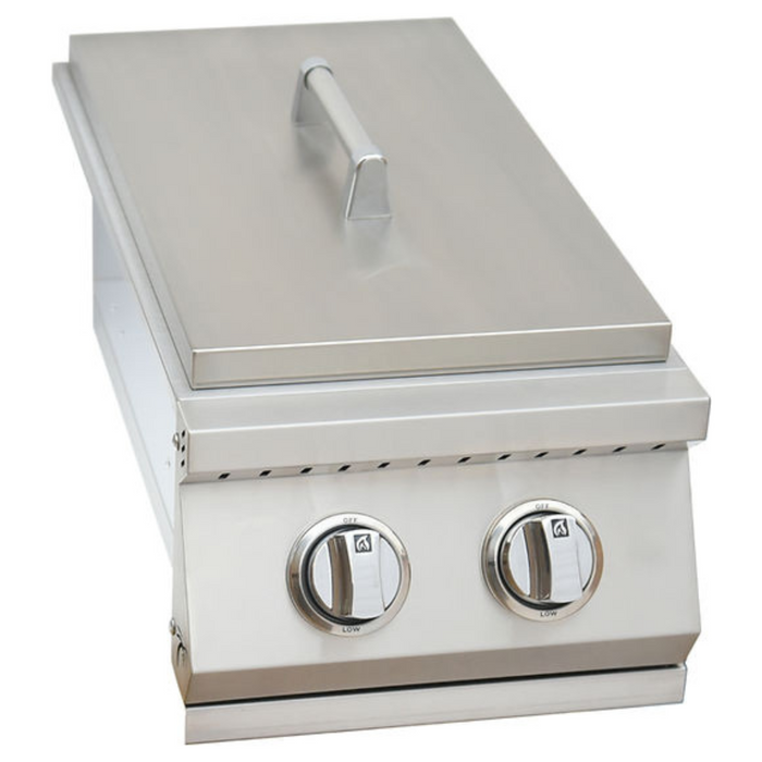 Built In Double Side Burner Stainless Steel with removable cover