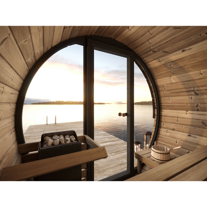 SaunaLife EE6G Sauna Barrel: Outdoor Elegance and Comfort