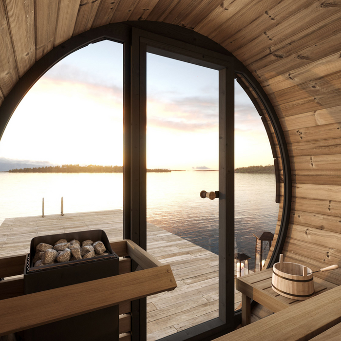 SaunaLife EE6G Sauna Barrel: Outdoor Elegance and Comfort