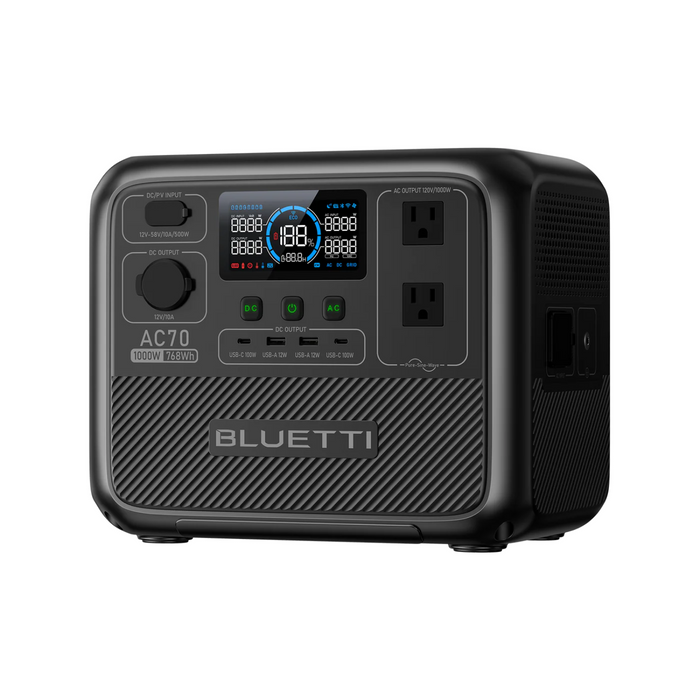 BLUETTI AC70 Portable Power Station | 1000W 768Wh