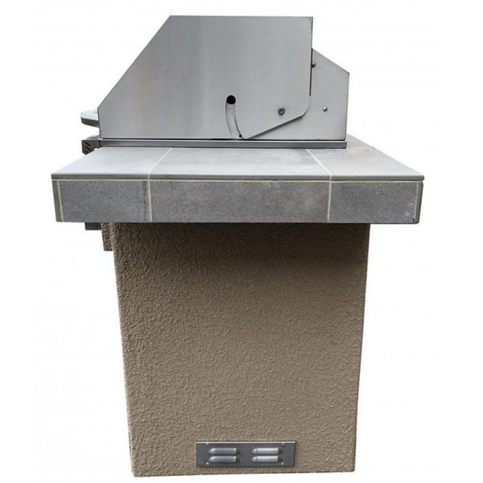 Antigua 6' BBQ Island Built In BBQ Grill Side Burner and Bar on one Side