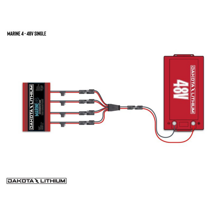 Marine 4 Bank, 40-Amp (10-Amp Per Bank) 12V Onboard Lithium Battery Charger