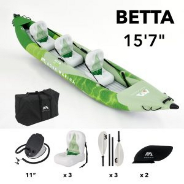 Betta-475 3-Person Inflatable Recreational Kayak Set