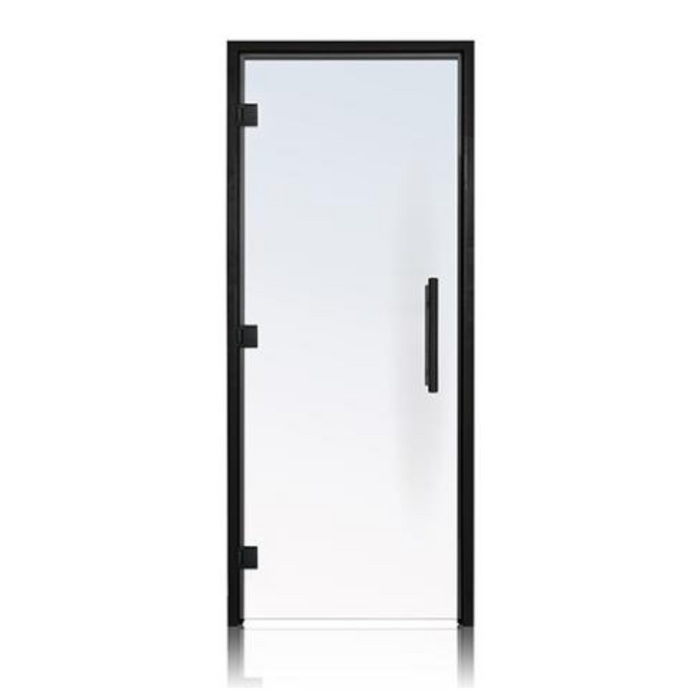 Prosaunas 36x81 Clear ADA Glass Sauna Door with Black Alder Frame