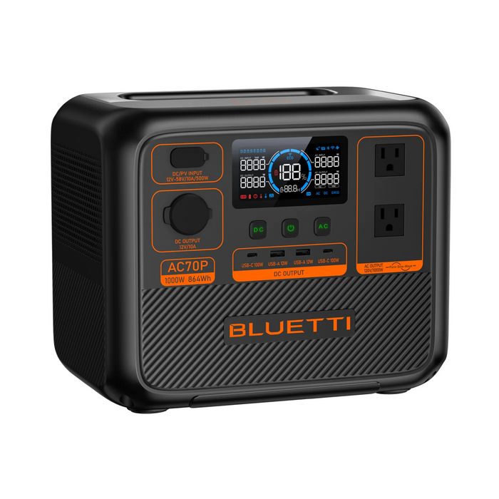 BLUETTI AC70P Portable Power Station | 1000W 864Wh