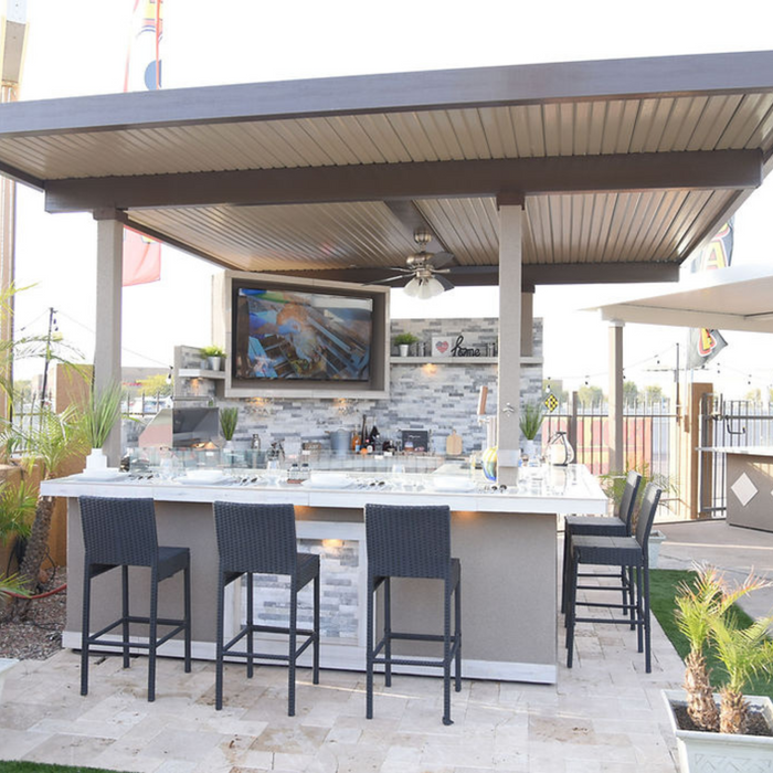 Best Outdoor Kitchen Bermuda BBQ Island with TV