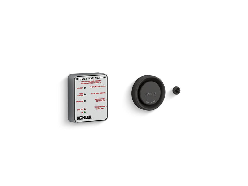 Kohler Invigoration Single Digital Steam Adapter Kit — Matte Black