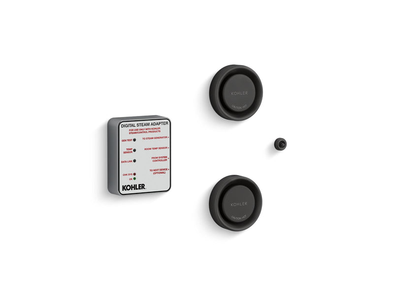 Kohler Invigoration Tandem Digital Steam Adapter Kit — Matte Black