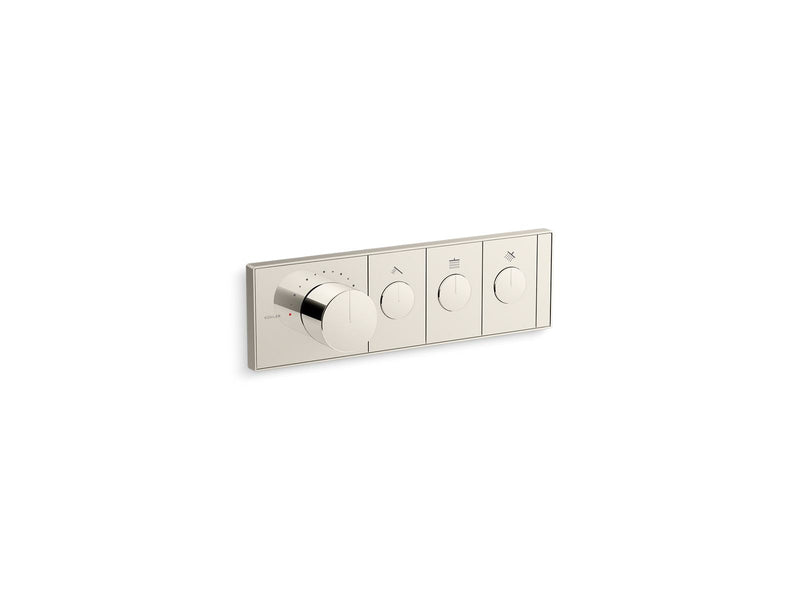 Kohler Anthem Three-Outlet Recessed Thermostatic Control — Vibrant Polished Nickel