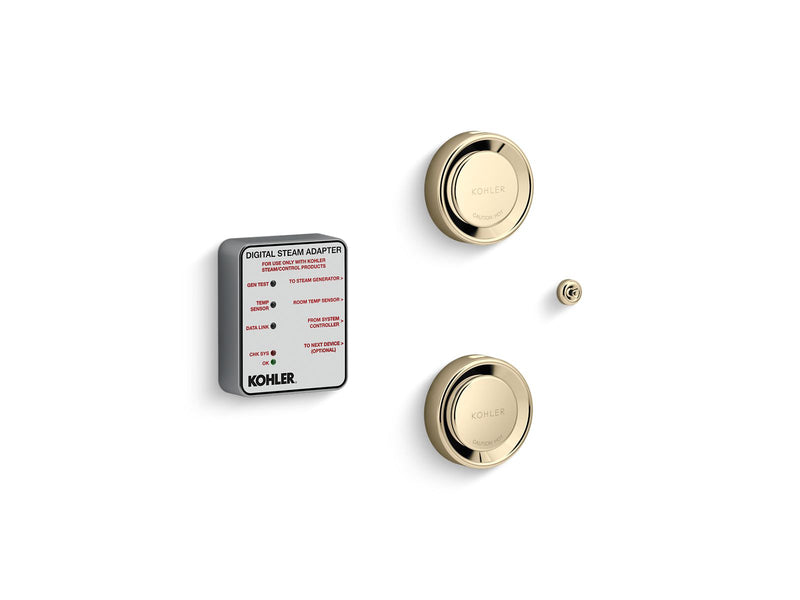 Kohler Invigoration Tandem Digital Steam Adapter Kit — Vibrant French Gold